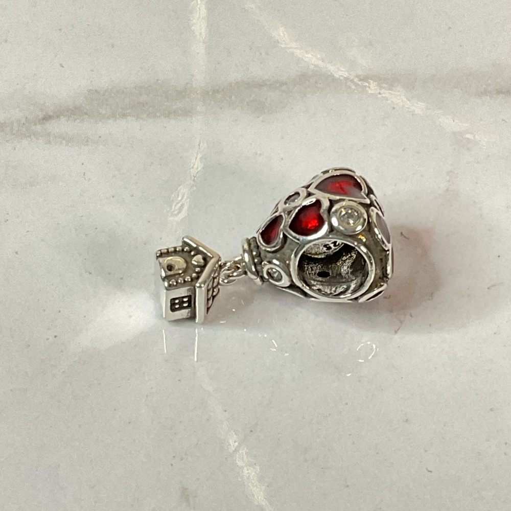 🌟S925 Sterling Silver House Hot Air Heart Balloon Charm - Picture 6 of 10